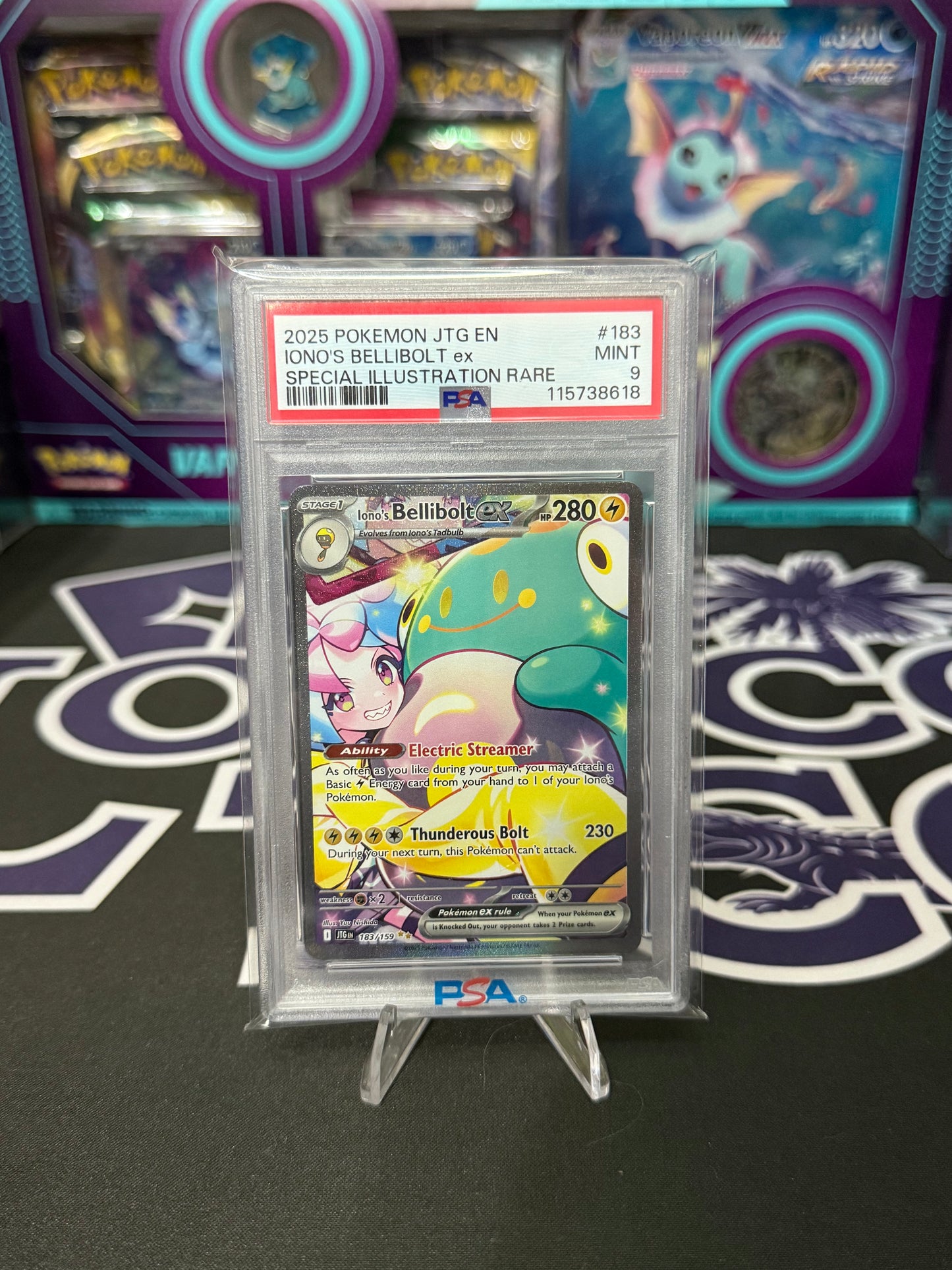 PSA 9 Iono's Bellibolt #183