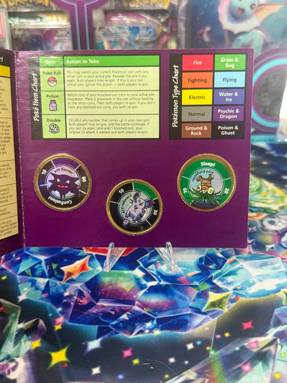 Pokemon Battle Coin Set - Haunter, Nidoran, Exeggutor