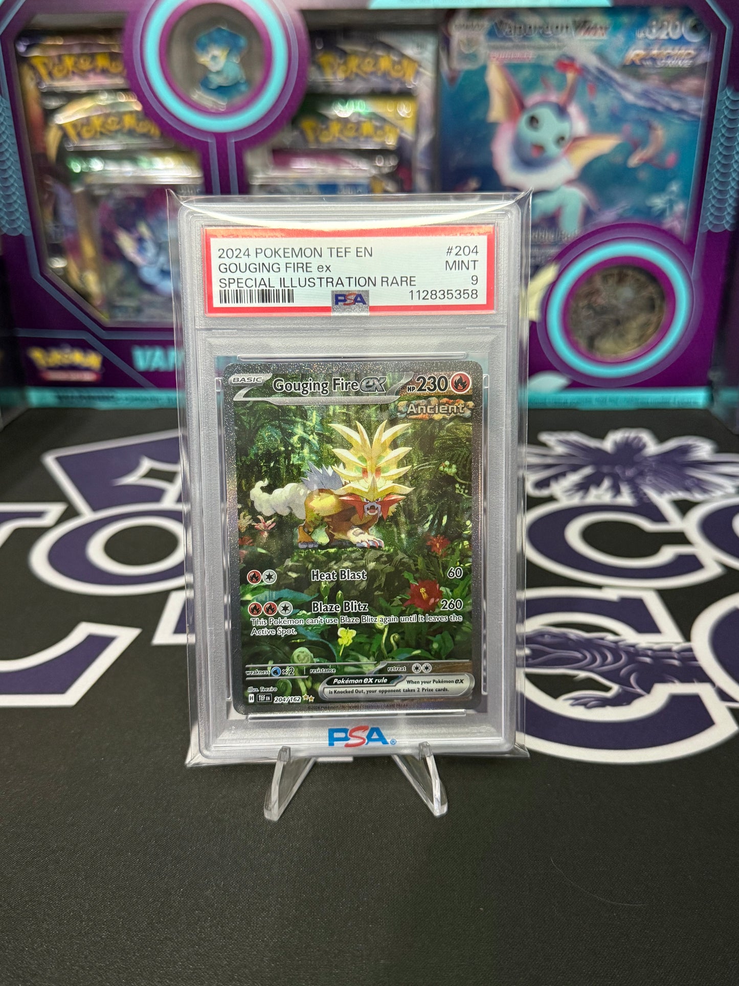 PSA 9 Gouging Fire ex #204